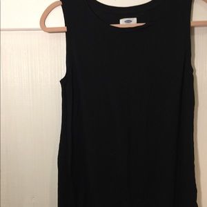 open slit back tank top